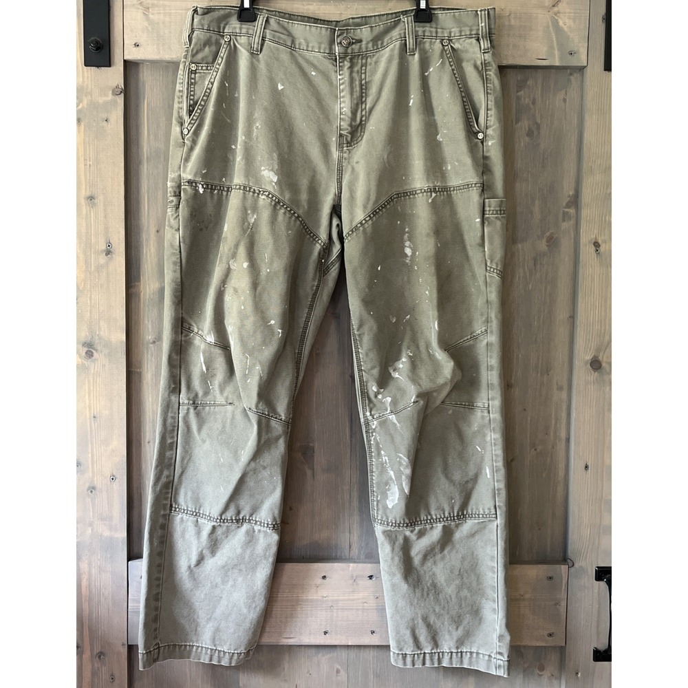 Harley-Davidson® Men's Pants Mechanic Green Measures 38.5" x 30.25" Distressed